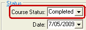 Course Details Maintenance - Enrolment tab (Course Status)