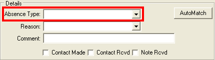 Create Absence Event (Details area)