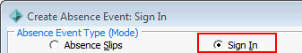Create Absence Event window (cut down)
