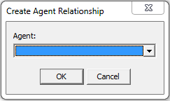 Create Agent Relationship window