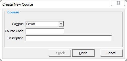 Creating new courses