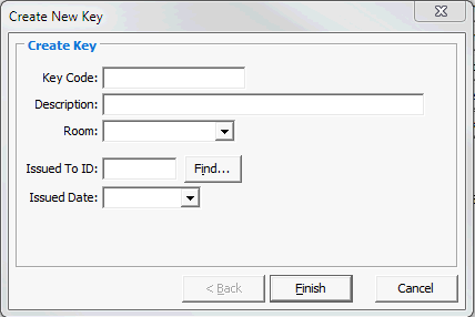 Create New Key window