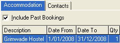 Current Student Maintenance - Accommodation tab - Accommodation sub-tab (cut down)
