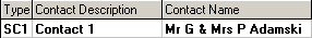 Current Student Maintenance - Contacts tab (SC1 contact)