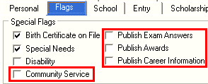 Current Student Maintenance - Flags tab (v60 whats new)