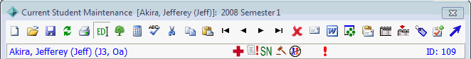 Current Student Maintenance - icons