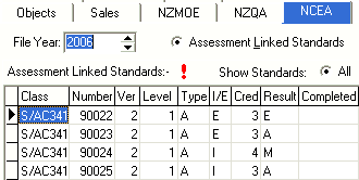 Current Student Maintenance - NCEA tab (cut down)