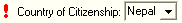 Current Student Maintenance - NZMOE tab (Country of Citizenship field)