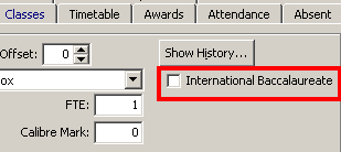 Current Student Maintenance - School tab (cut down)