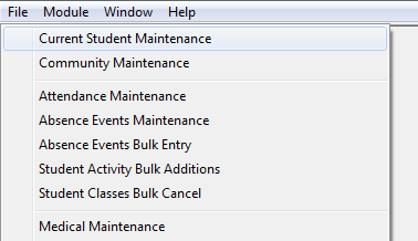 Drop-down menu example (settung up Synergetic)