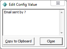 Edit Config Value window