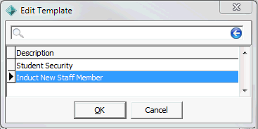 Edit Template window