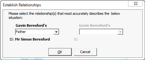 Established Relationships window