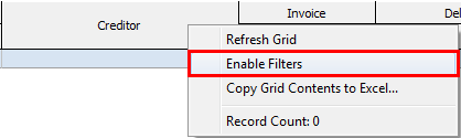 Grid filtering (enable)