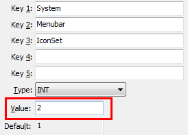 IconSet configuration setting