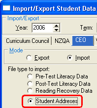 Import/Export Student Data - CEO tab (cut down)