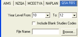 Import/Export Student Data - QSA RBS tab (cut down)