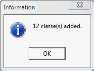 Information - 12 classe(s) added