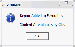 Information - Report Added to Favourites