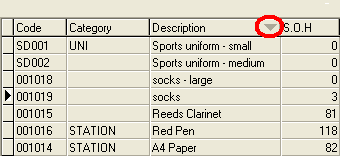 Item Stocktake (Description, descending)