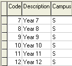 Lookup Table Maintenance - luYearLevel (Filtering Year Level by Campus)