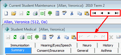 Medical Maintenance - example of navigating