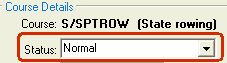 Modify Student Course Status window (cut down)