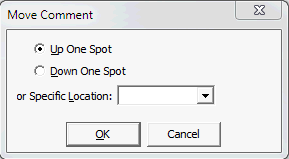 Move Comment window