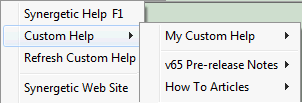 My Custom Help menu (cut down)