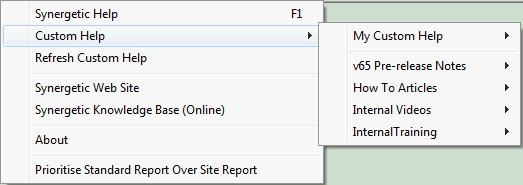 My Custom Help menu