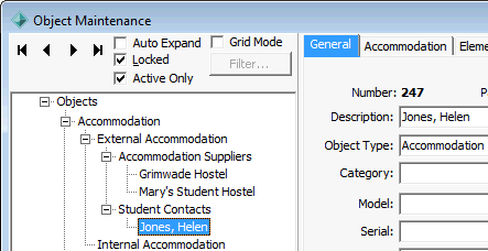 Object Maintenance window (cut down)