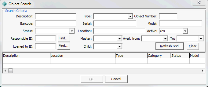 Object Search (Detailed Selection)
