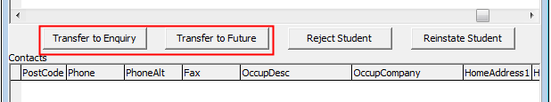 Process Online Application window (buttons highlighted)
