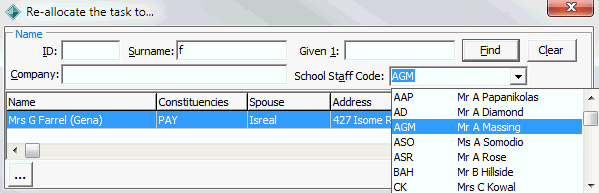 Re-allocate the task to window (populated)