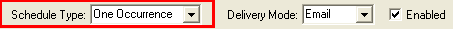 Report Scheduling (cut down, highlight Schedule Type)