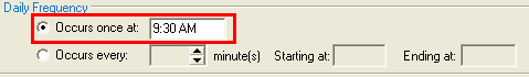 Report Scheduling - Daily Frequency (cut down, once highlight)