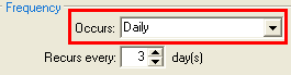 Report Scheduling - Frequency (cut down, daily highlight)