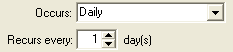 Report Scheduling - Frequency (daily)
