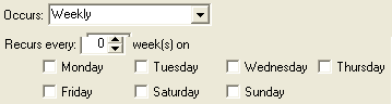 Report Scheduling - Frequency (weekly)