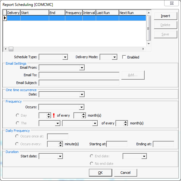 Report Scheduling