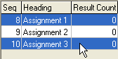 Select MarkBook to Load window (grid area)