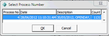 Select Process Number (Bulk Add Current Student Activities)