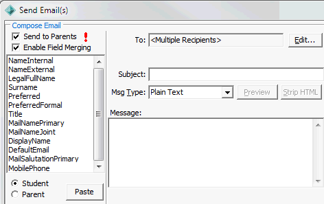 Send Email(s) (merge field example)