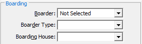 Set Current Student Search Criteria window (Boarding area)