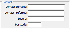 Set Current Student Search Criteria window (Contact area)