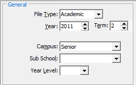 Set Current Student Search Criteria window (General area)