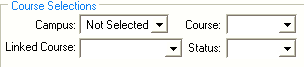 Set Student Reports Search Criteria - Course Selections