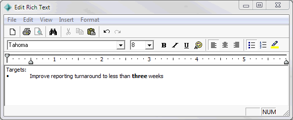 Staff Maintenance - Appraisals tab - Rich Text Editor