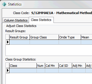Statistics window (cut down)