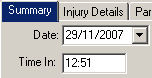 Student Medical - Incidents tab - Summary sub-tab  (date and time in)